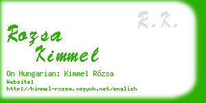 rozsa kimmel business card